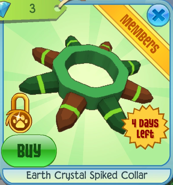 Earth Crystal Spiked Collar Animal Jam Classic Wiki Fandom