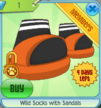 Wild Socks with Sandals | Animal Jam Classic Wiki | Fandom