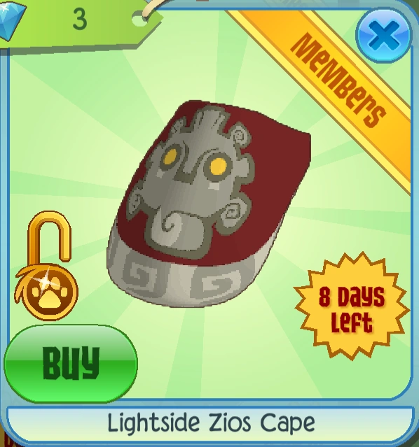 Lightside Zios Cape Animal Jam Classic Wiki Fandom