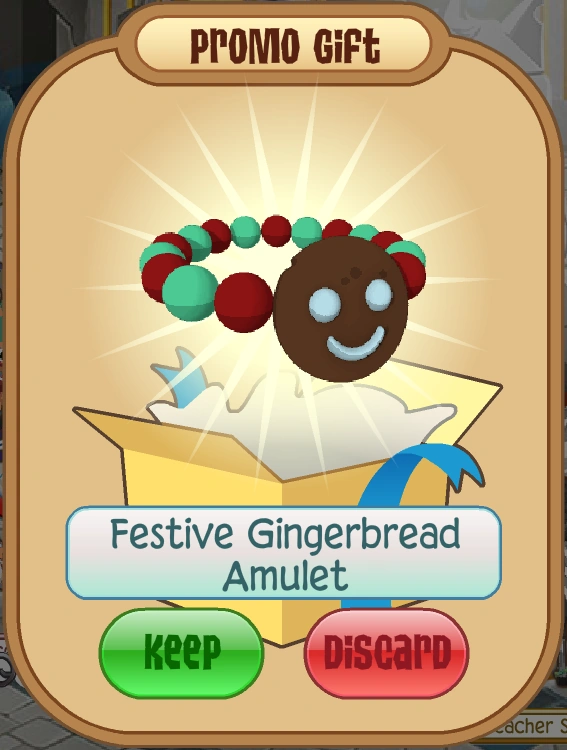 Festive Gingerbread Amulet Animal Jam Classic Wiki Fandom