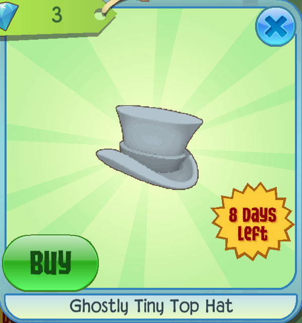 Ghostly Tiny Top Hat | Animal Jam Classic Wiki | Fandom