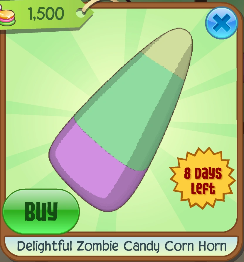 Delightful Zombie Candy Corn Horn Animal Jam Classic Wiki Fandom