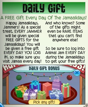 Daily Jamaaliday Gift | Animal Jam Classic Wiki | Fandom