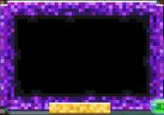 A close-up view of the Purple Pixel Frame