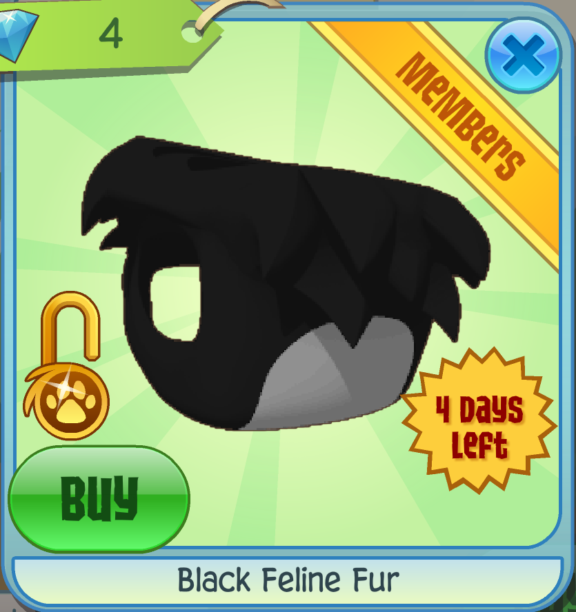 Black Feline Fur, Animal Jam Classic Wiki