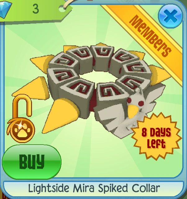 Lightside Mira Spiked Collar Animal Jam Classic Wiki Fandom