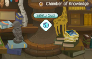 The Safety Quiz located in the Chamber of Knowledge