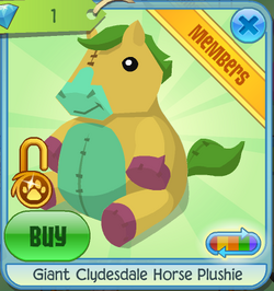 Giant Clydesdale Horse Plushie Animal Jam Classic Wiki Fandom