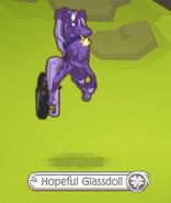 When Arabian horse is wearing skully's while doing jump animation, the item will stretch