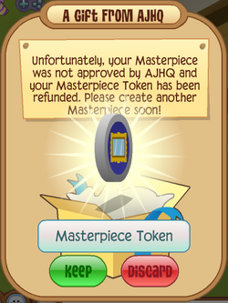 Animal Jam Masterpiece Token