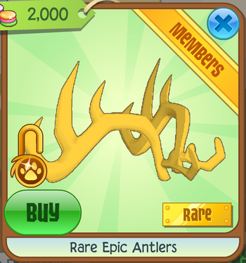 Rare Epic Antlers (2022) | Animal Jam Classic Wiki | Fandom