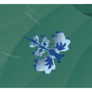 A blue sea slug with white wings