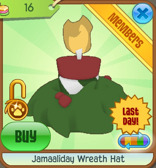 Jamaaliday Wreath Hat (Members) Animal Jam Classic Wiki Fandom