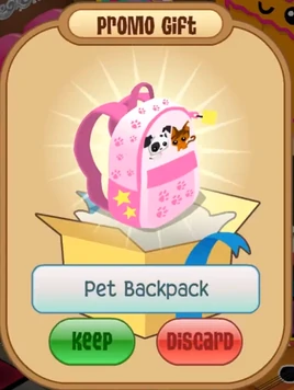 Pet packback promo