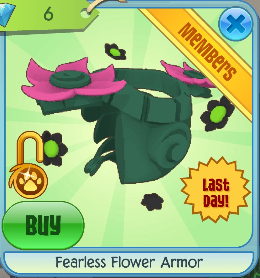Fearless Flower Armor Animal Jam Classic Wiki Fandom