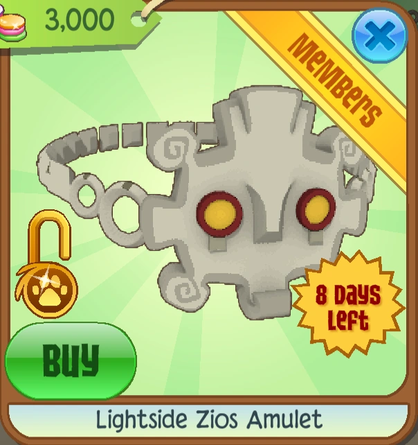Lightside Zios Amulet Animal Jam Classic Wiki Fandom