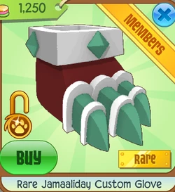 Rare Jamaaliday Custom Glove