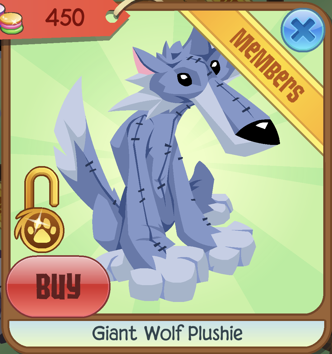 Giant Wolf Plushie, Animal Jam Classic Wiki