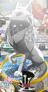 The Arctic Wolf statue changed into a Snowflake Arctic Wolf