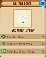 What the Eco Wind Turbine does to the Eco Score.