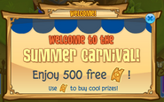 The tickets given to a player upon entering the Summer Carnival for the first time.