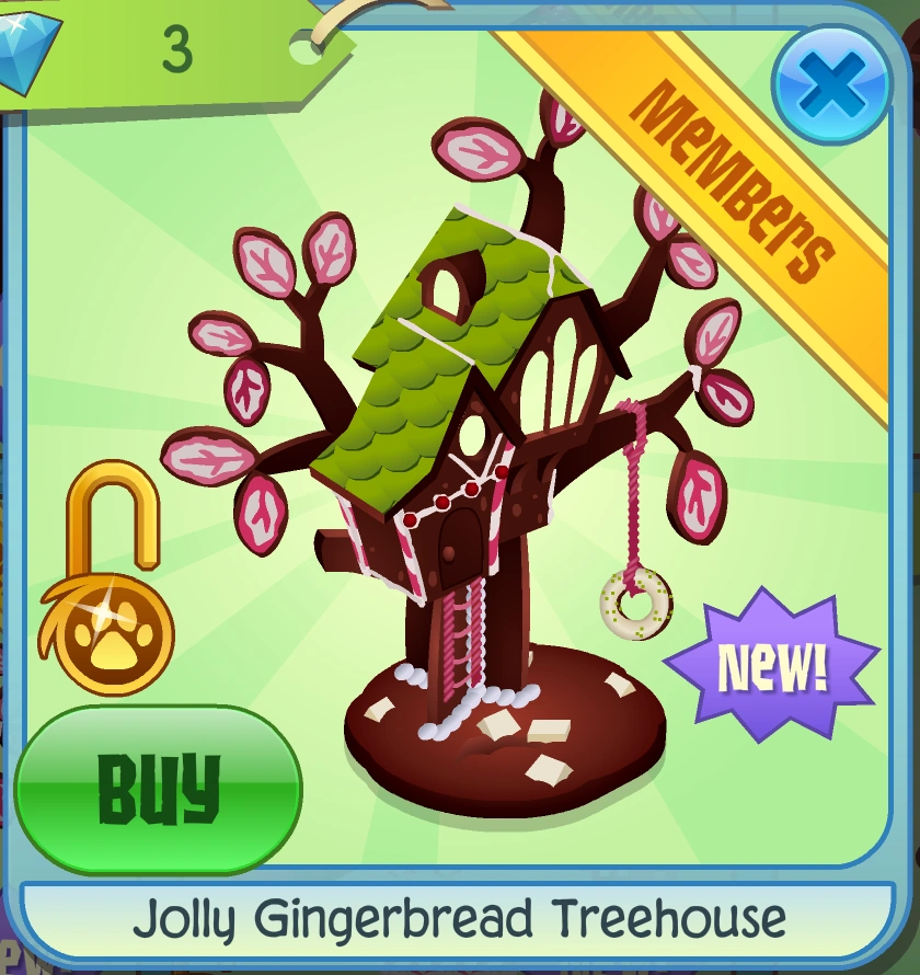 Jolly Gingerbread Treehouse Animal Jam Classic Wiki Fandom
