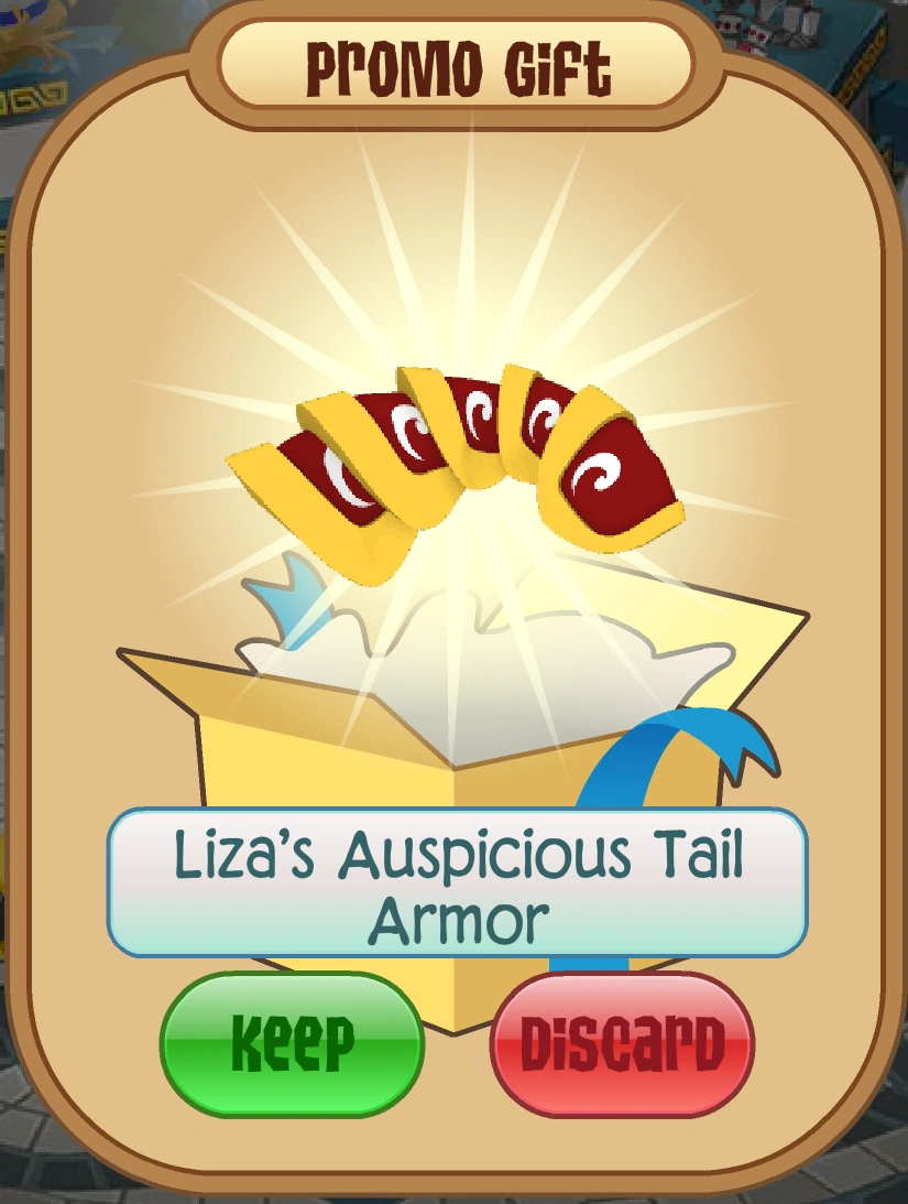 Liza's Auspicious Tail Armor Animal Jam Classic Wiki Fandom