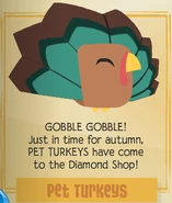 Jamaa-Journal Pet-Turkeys Announcement.png (54 KB) The release announcement for Pet Turkeys seen in the Jamaa Journal.