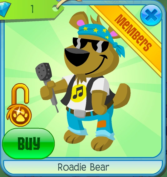 Roadie Bear Animal Jam Classic Wiki Fandom