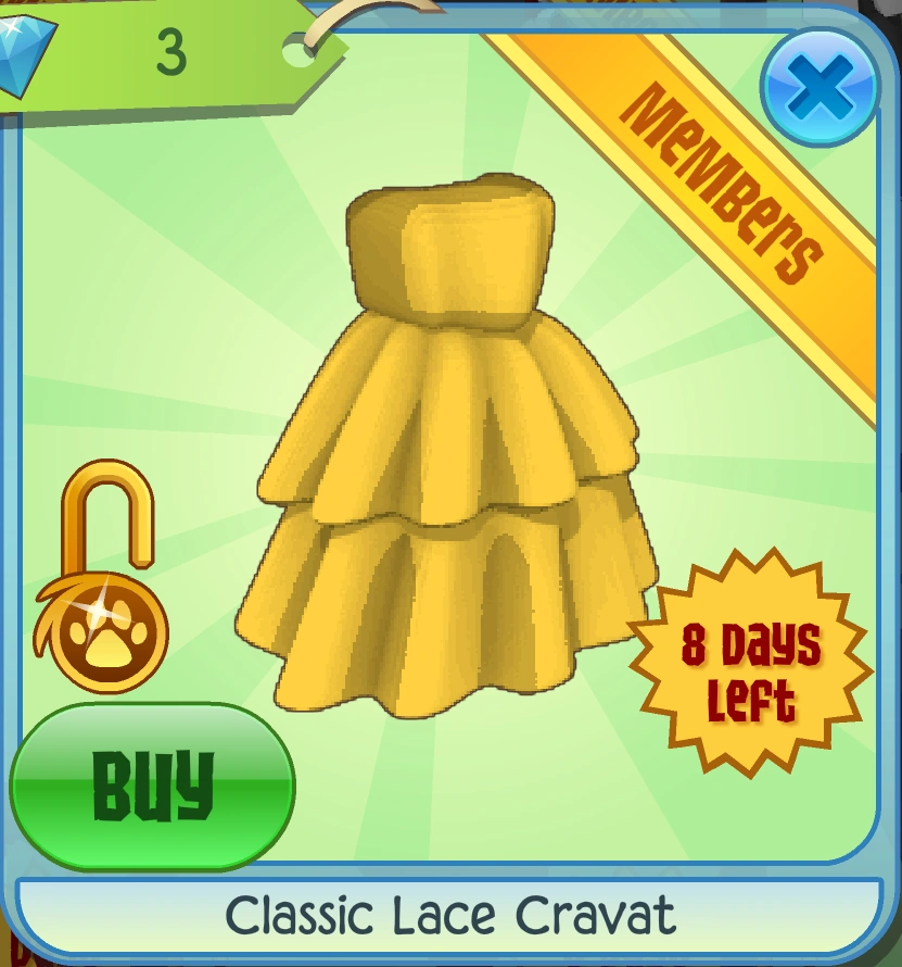 Classic Lace Cravat | Animal Jam Classic Wiki | Fandom