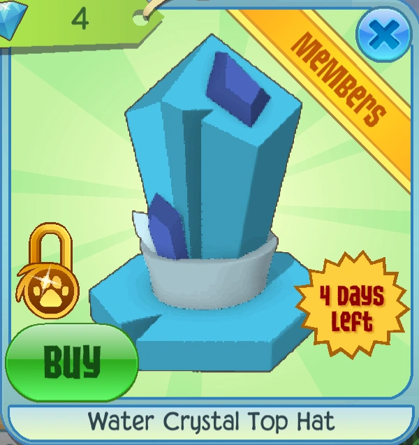 Water Crystal Top Hat Animal Jam Classic Wiki Fandom