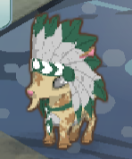 Clover Tie glitch with a silver Headdress