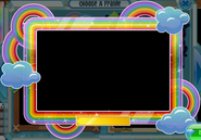 A close-up view of the Rainbow Frame