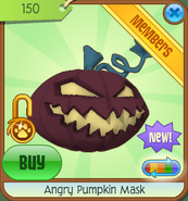 Angry Pumpkin Mask ed1f maroon