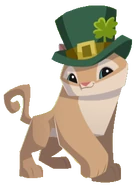 The Cougar wearing a Leprechaun Hat on the homepage.