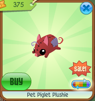 animal jam pig plushie