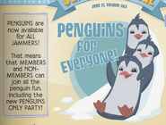 The advertisement when Penguins were made available to all Jammers