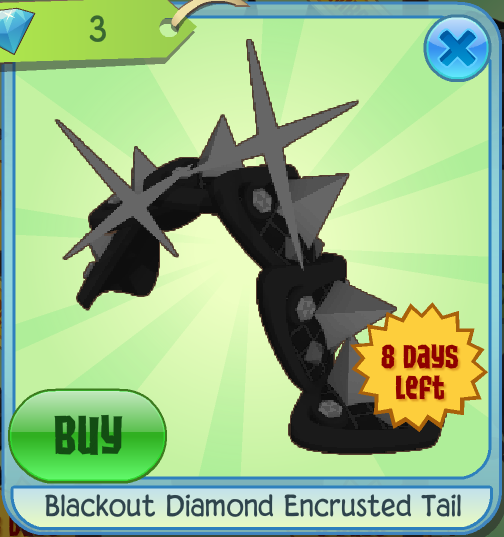 Blackout Diamond Encrusted Tail | Animal Jam Classic Wiki | Fandom