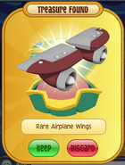 Rare airplane wings red