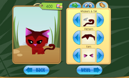 The pet kitty in the older Choose-A-Pet menu.