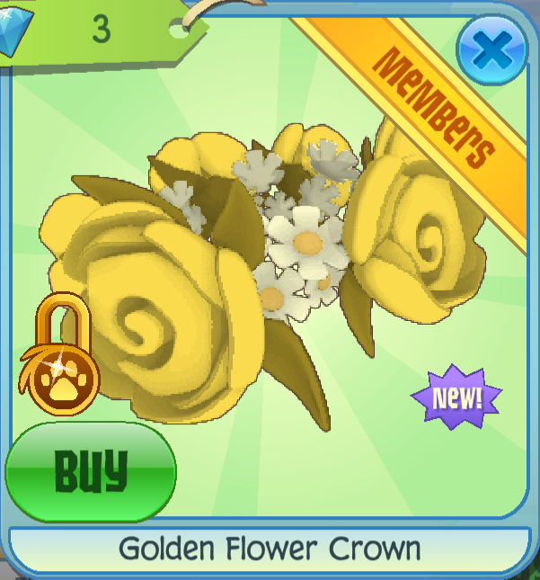 Golden Flower Crown Animal Jam