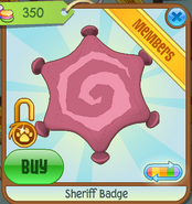 Sheriff Badge pink