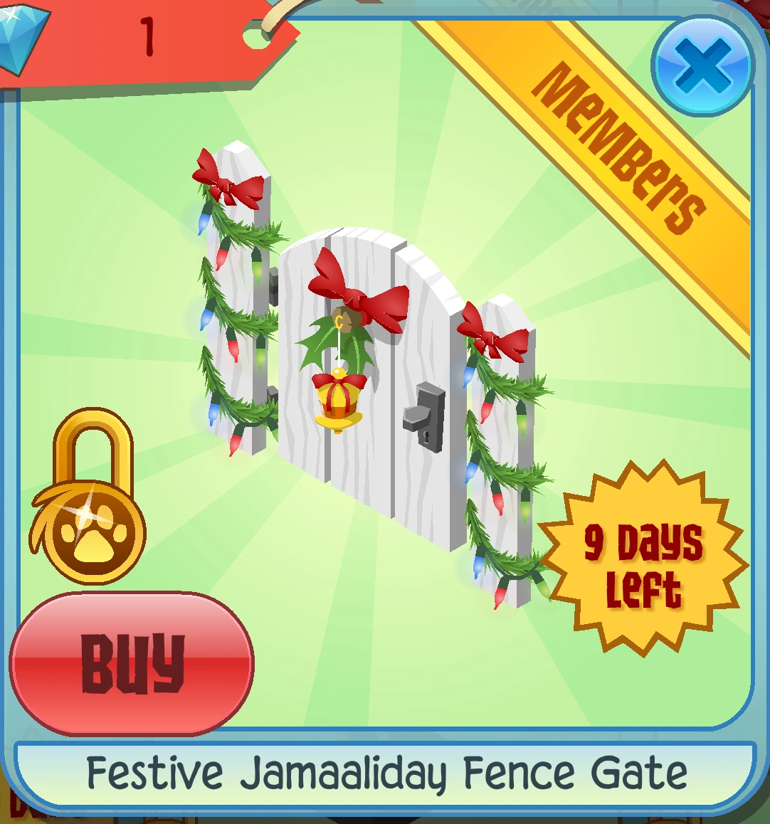 Festive Jamaaliday Fence Gate Animal Jam Classic Wiki Fandom