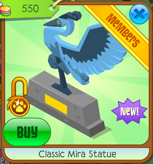 Classic Mira Statue | Animal Jam Classic Wiki | Fandom