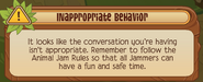 The warning a player will receive when the filter suspects the player is trying to do something inappropriate.