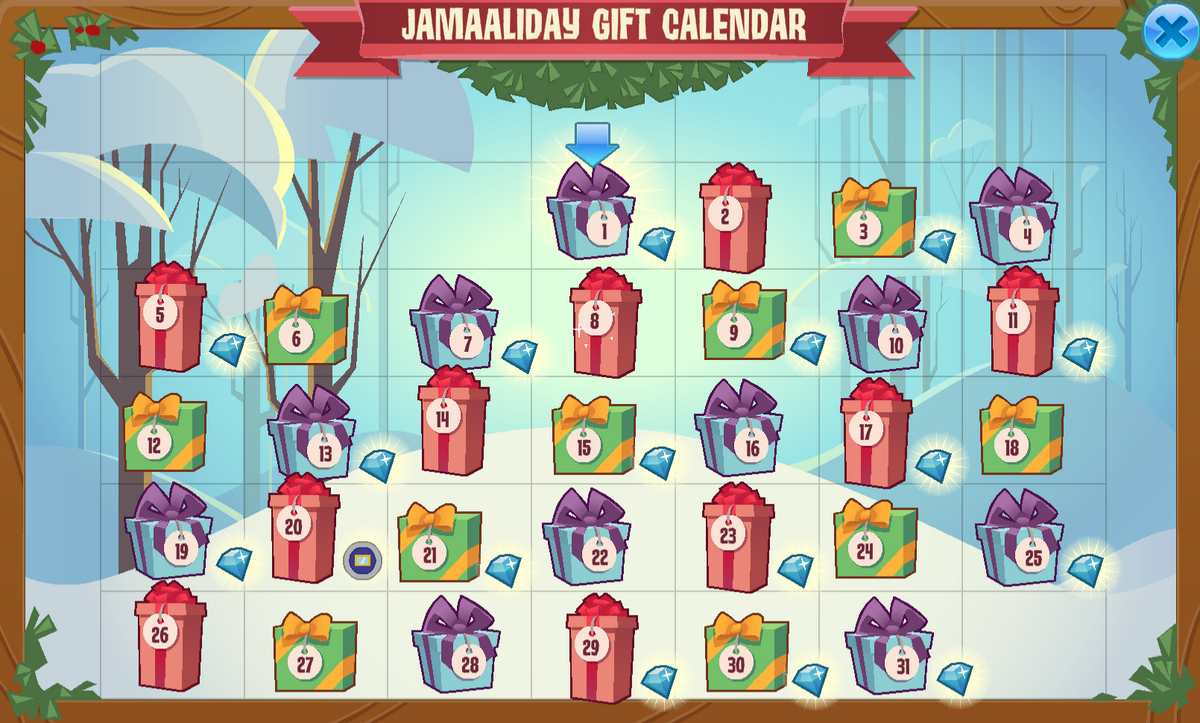 Jamaaliday Gift Calendar | Animal Jam Classic Wiki | Fandom