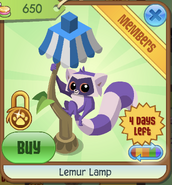 Lemur lamp blue