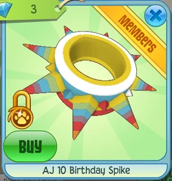 Aj 10 Birthday Spike Animal Jam Classic Wiki Fandom