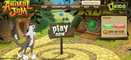 The homepage of Animal Jam Classic in January 2011.