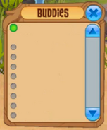 The original buddy list seen during Beta Testing.